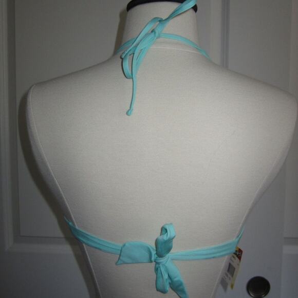 NWT Volcom Flower Affair Bandeau Swim Top in mint! - Picture 4 of 6